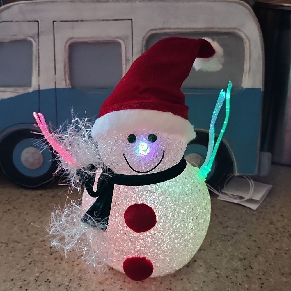 Snowman LED Color Changing Acrylic Tabletop Decor